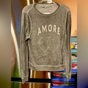 Wildfox Amore Hearts Sweatshirt size S